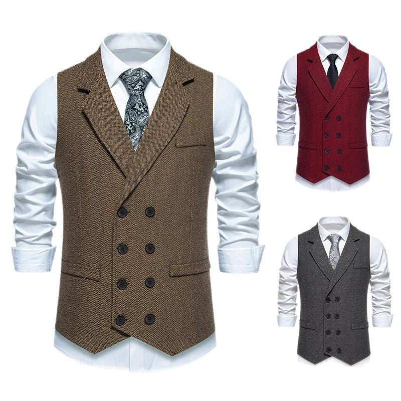 Le gilet croisé en tweed Kingsley Heritage pour homme