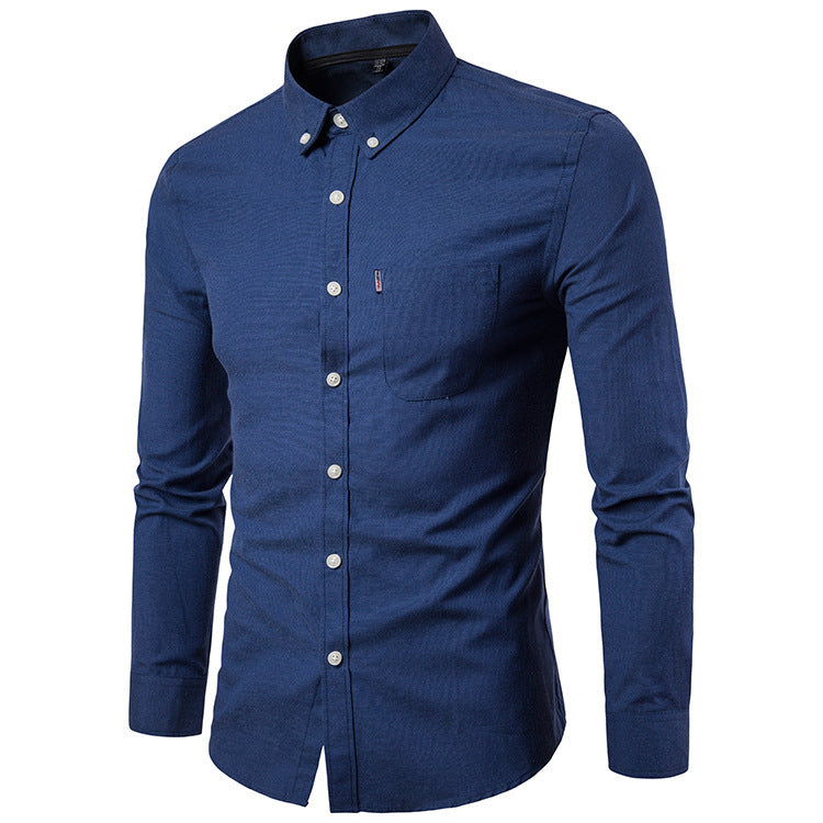 La Seoul Slim – Chemise habillée coréenne à manches longues coupe slim pour homme