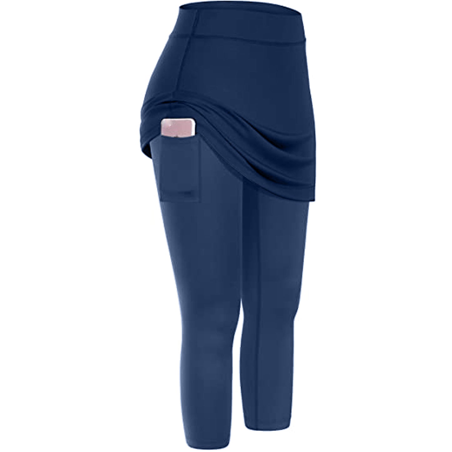 Legging-jupe modeste pour femme | Pantalon de tennis et de yoga avec jupe et poche
