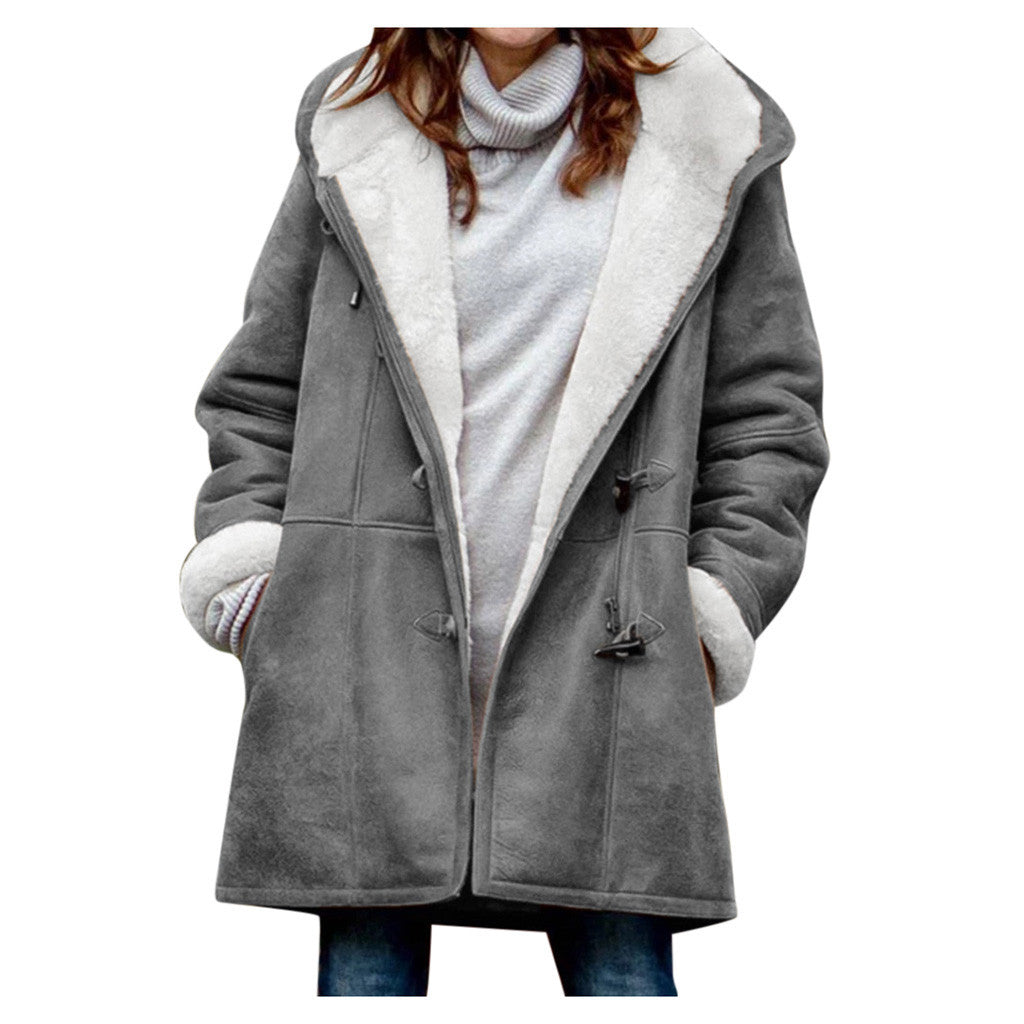 The Aurora — Women's Fleece-Lined Vintage Hooded Trench Coat