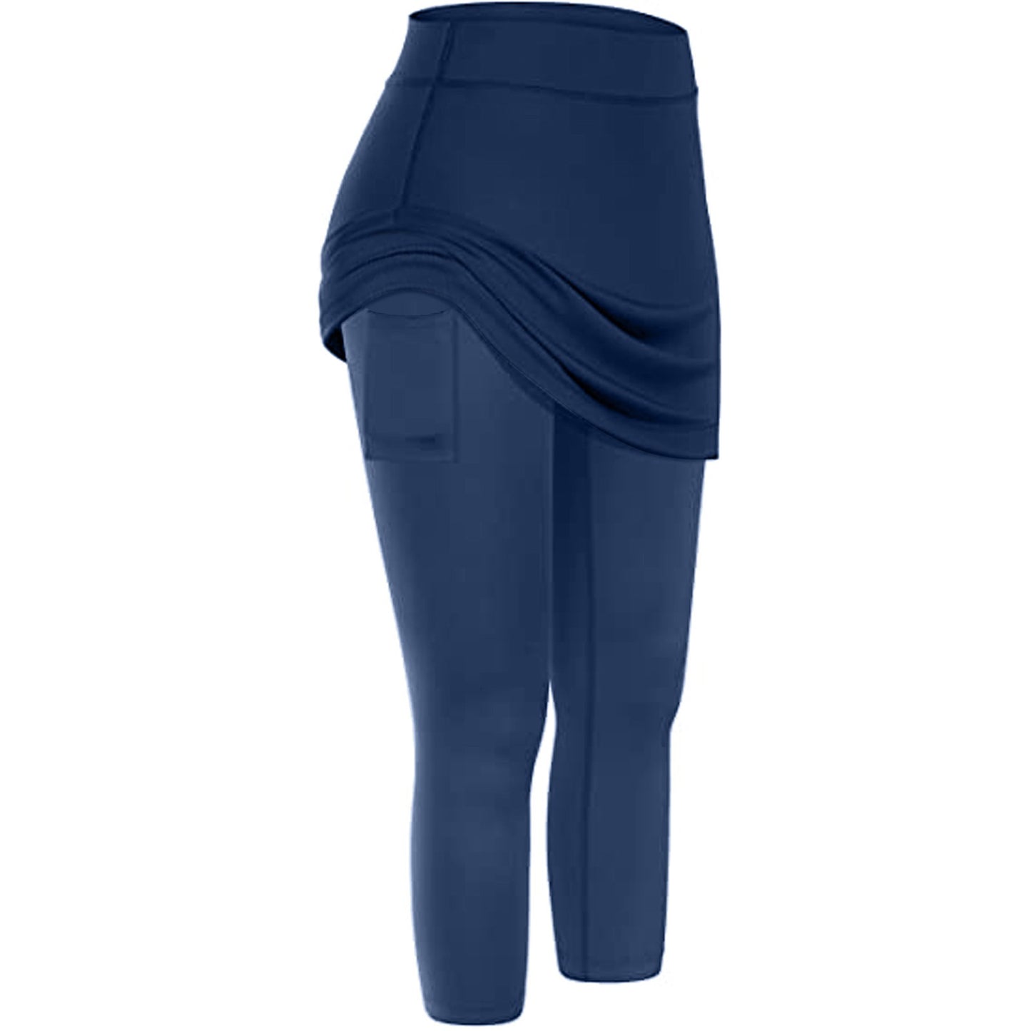 Legging-jupe modeste pour femme | Pantalon de tennis et de yoga avec jupe et poche