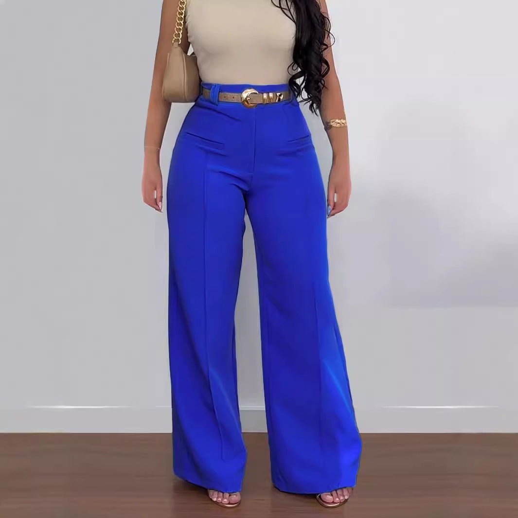 The Valeraine | Pantalon habillé à jambes larges pour femme – Infroissable et professionnel