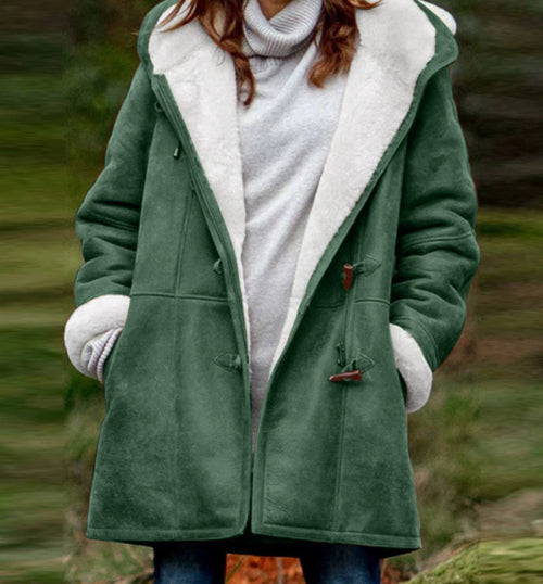L'Aurora — Trench à capuche vintage doublé polaire pour femme