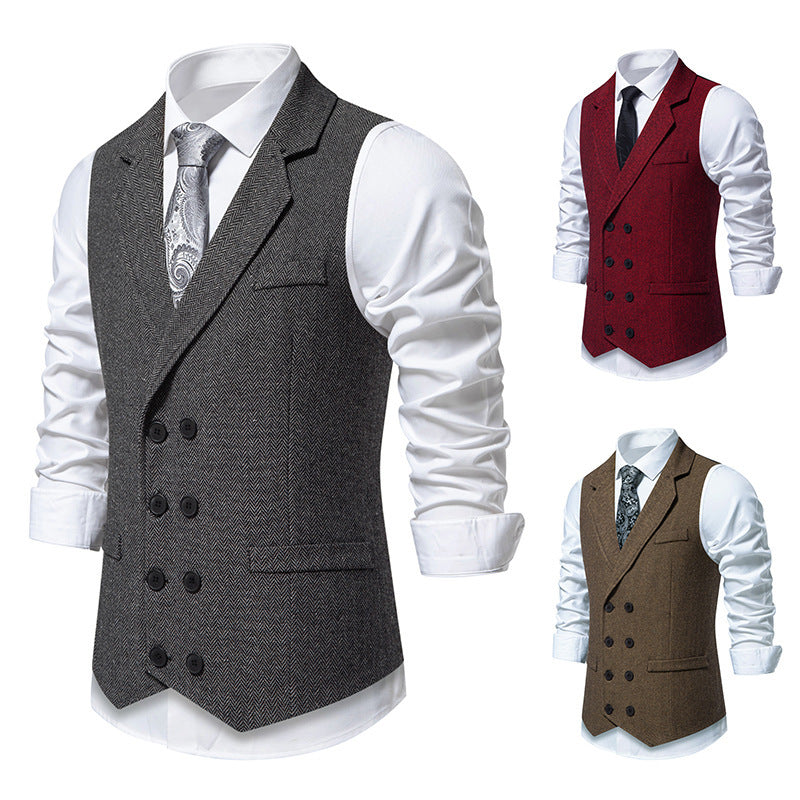 Le gilet croisé en tweed Kingsley Heritage pour homme