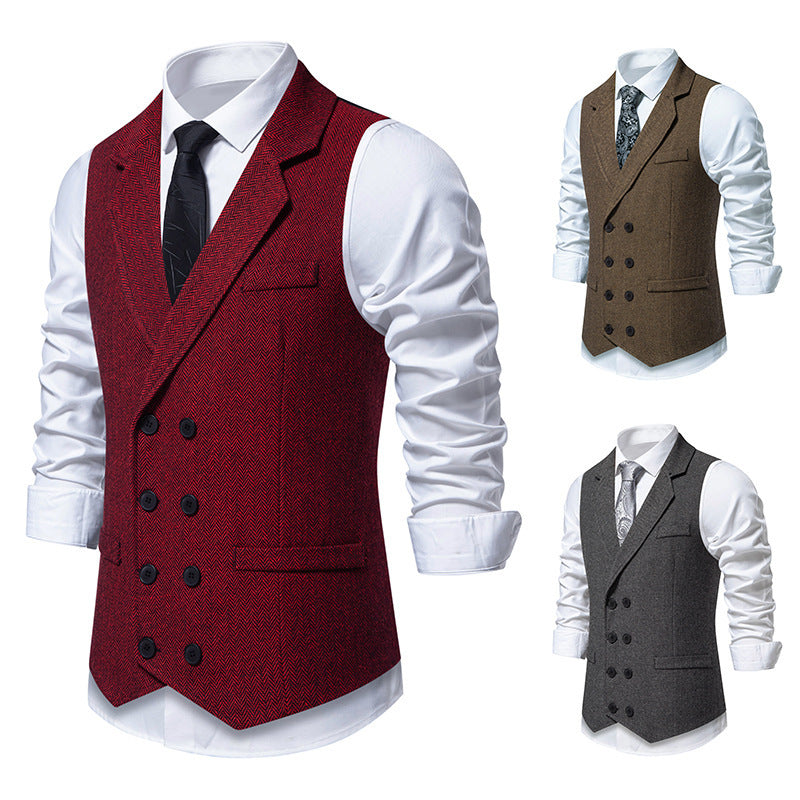 Le gilet croisé en tweed Kingsley Heritage pour homme