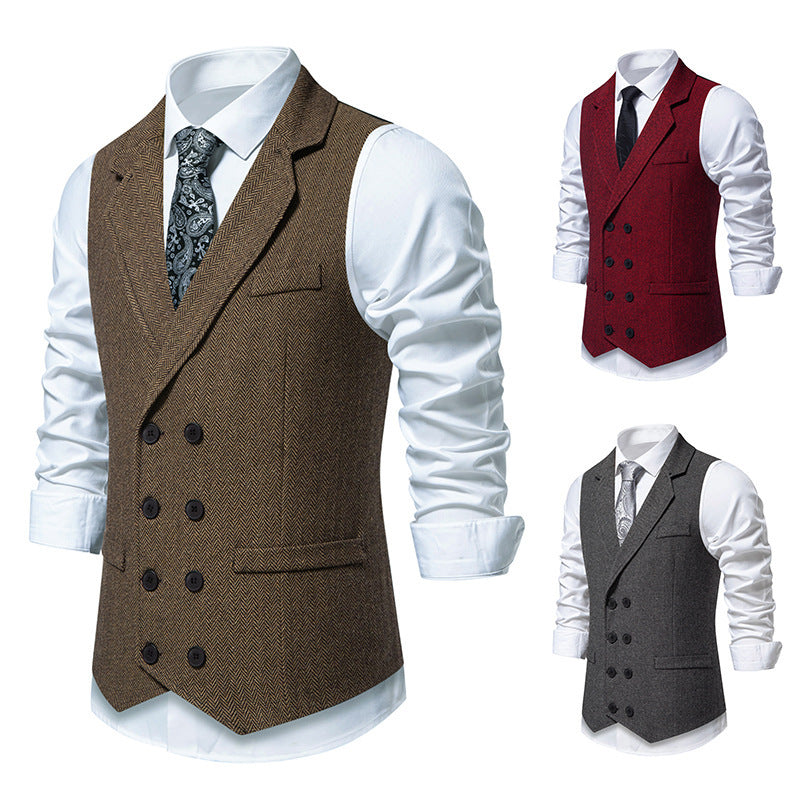 Le gilet croisé en tweed Kingsley Heritage pour homme