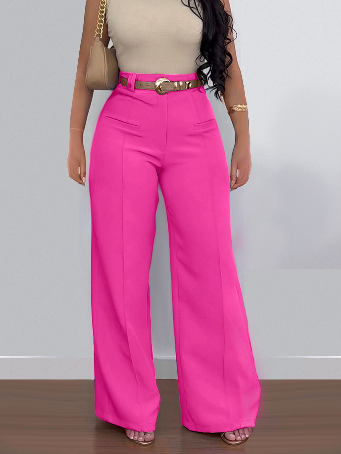 The Valeraine | Pantalon habillé à jambes larges pour femme – Infroissable et professionnel