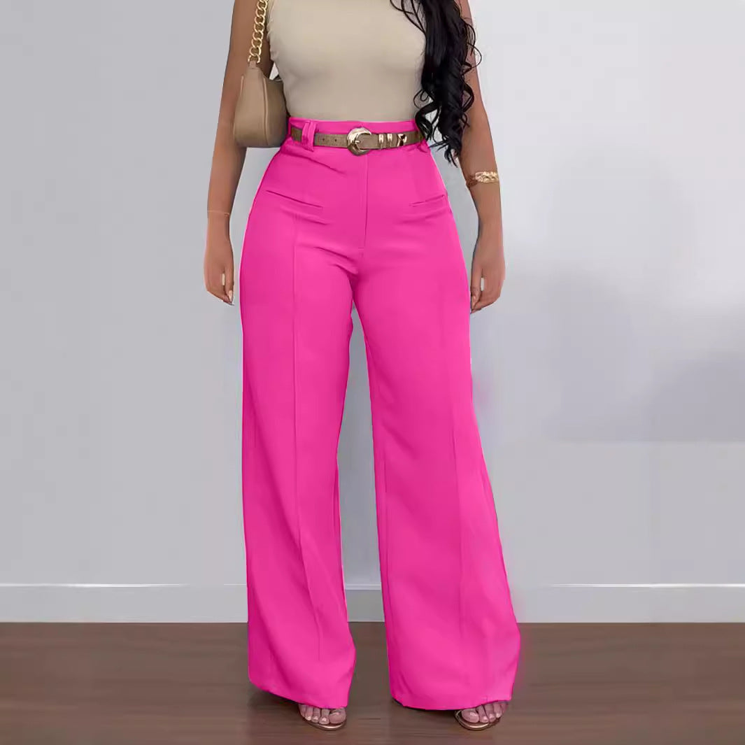 The Valeraine | Pantalon habillé à jambes larges pour femme – Infroissable et professionnel