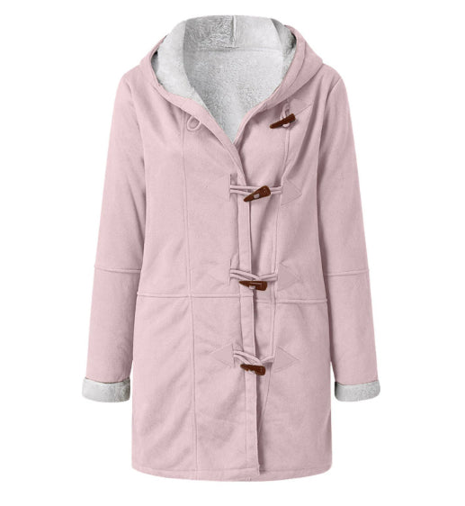 The Aurora — Women's Fleece-Lined Vintage Hooded Trench Coat