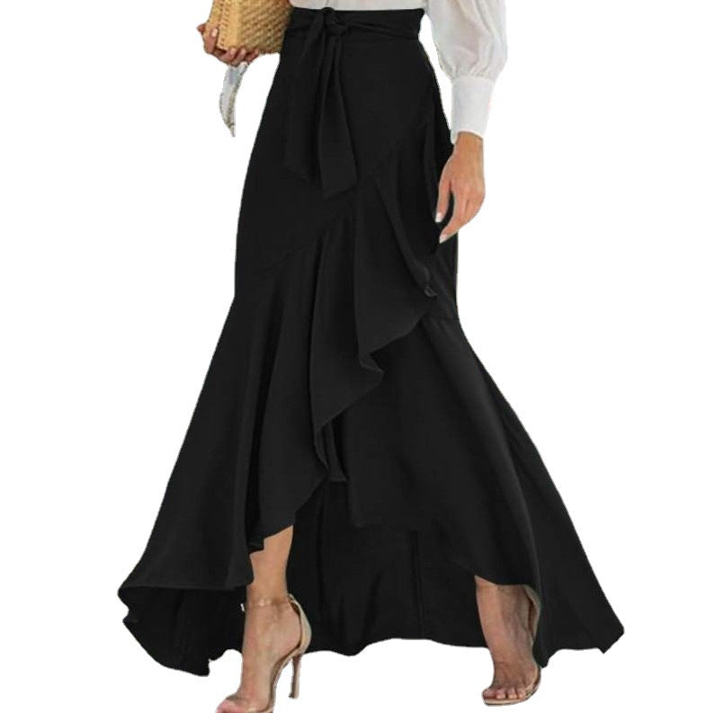 Jupe asymétrique taille haute Elora