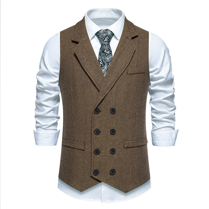 Le gilet croisé en tweed Kingsley Heritage pour homme