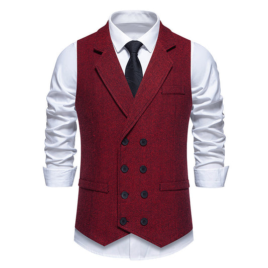 Le gilet croisé en tweed Kingsley Heritage pour homme