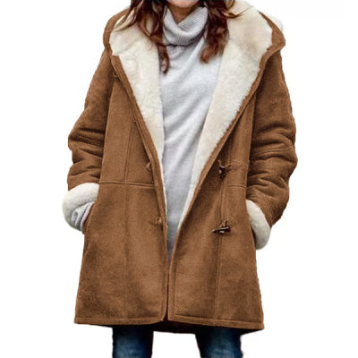 The Aurora — Women's Fleece-Lined Vintage Hooded Trench Coat