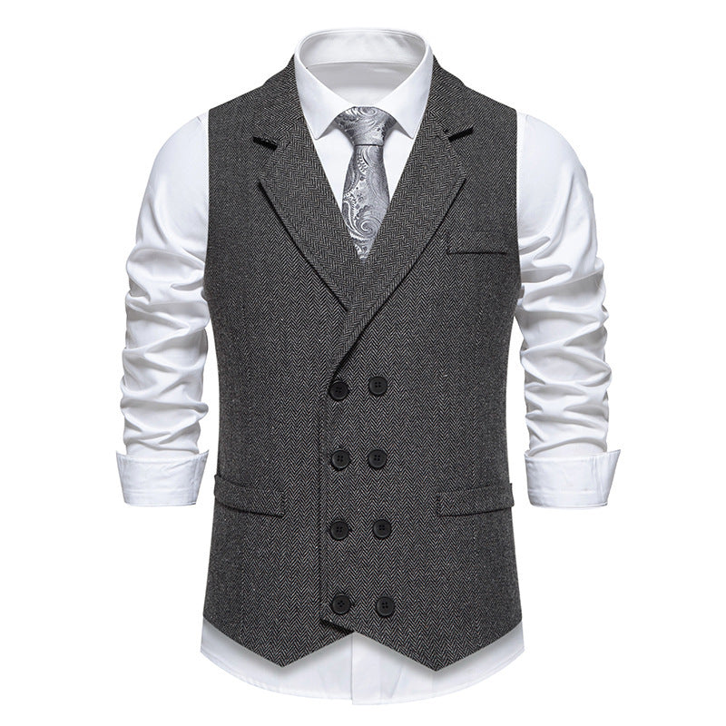 Le gilet croisé en tweed Kingsley Heritage pour homme