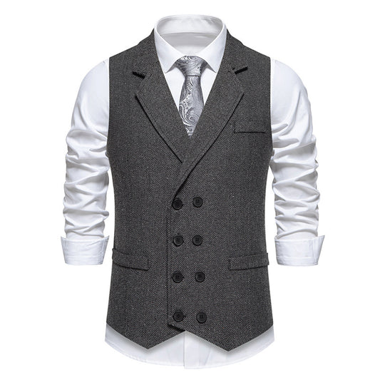 Le gilet croisé en tweed Kingsley Heritage pour homme