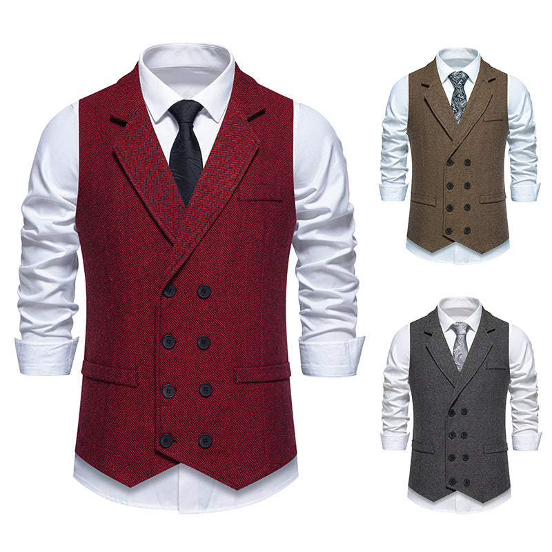 Le gilet croisé en tweed Kingsley Heritage pour homme